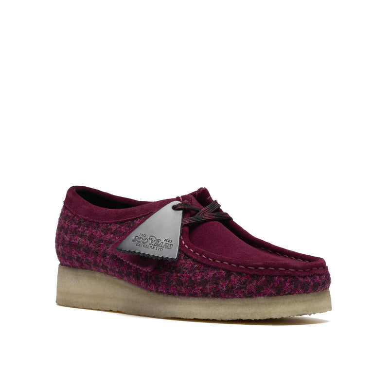 Clarks Originals Wallabee Harris Tweed Women's Purple Shoes