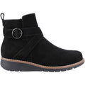 Hush Puppies Lyra Suede Women's Black Winter Ankle Boots