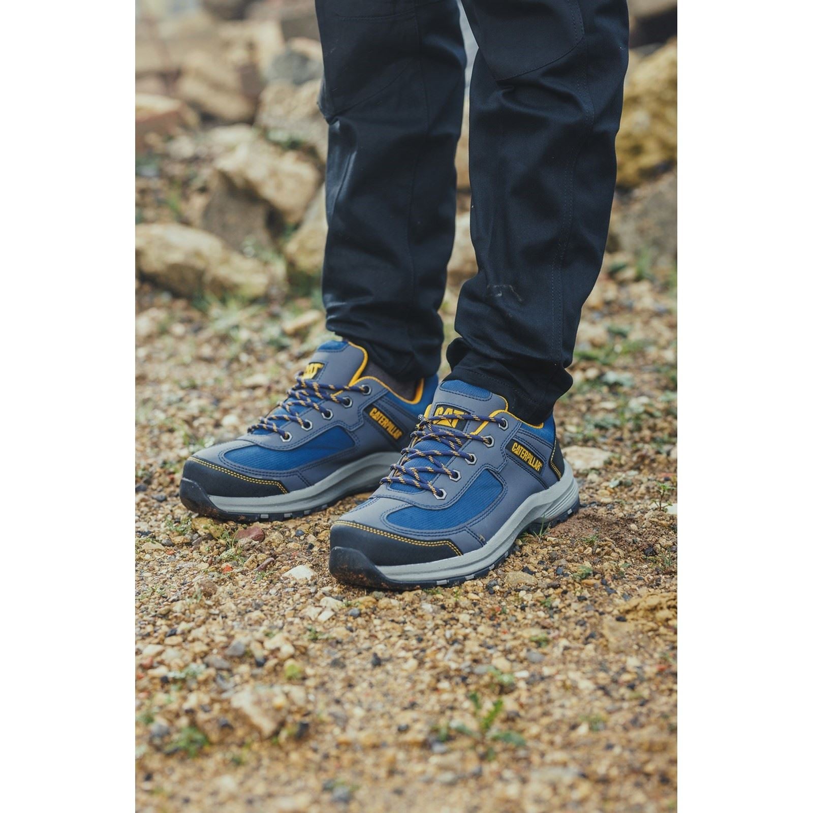 Caterpillar Elmore Low Synthetic Navy Safety Sneakers