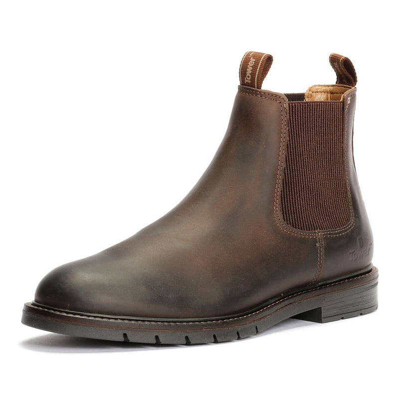 Tower London Harbour Leather Men's Dark Brown Chelsea Boots