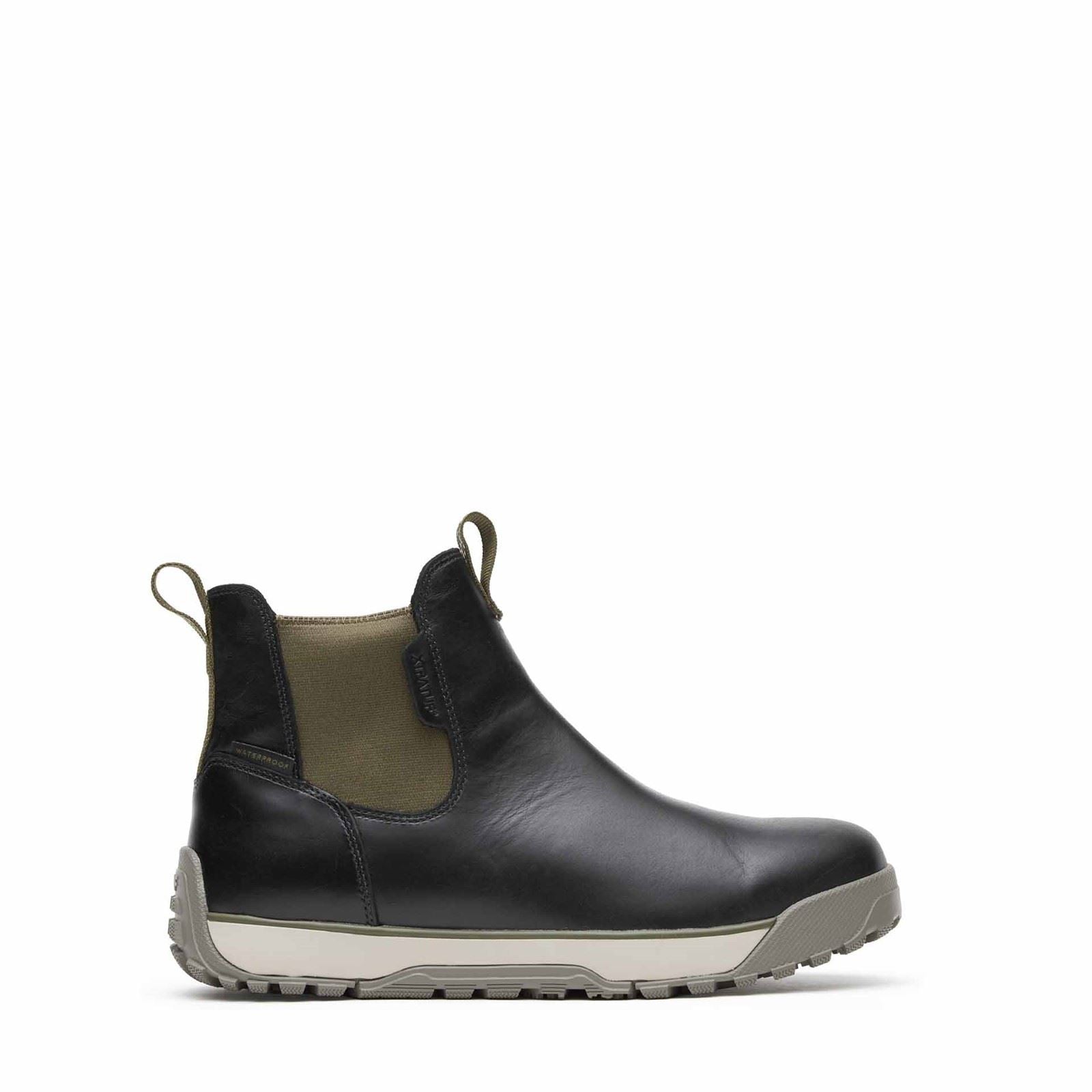 Xtratuf Ankle Deck Leather Men's Pirate Black Wellington Boots