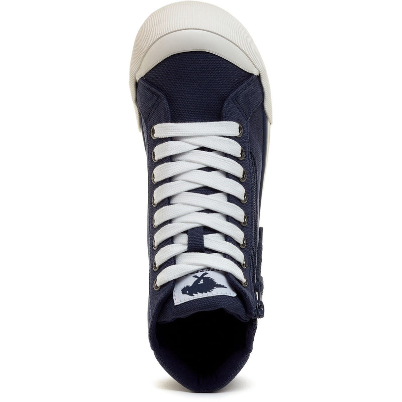 Rocket Dog Jazzin Hi Cotton Women's Navy Trainers