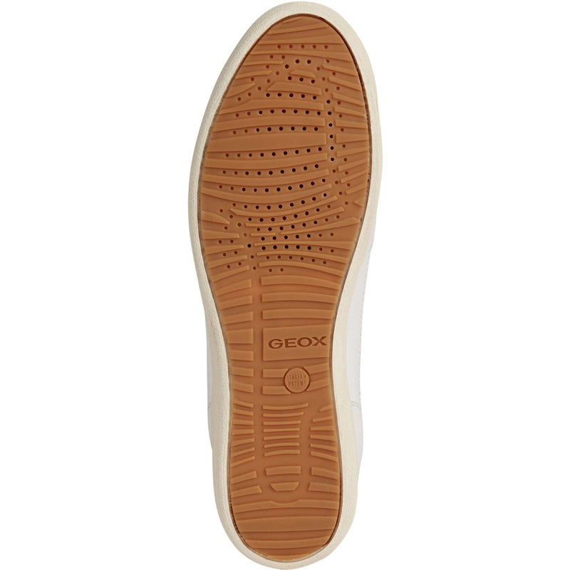 Geox D MYRIA Faux Leather Women's White Sneakers