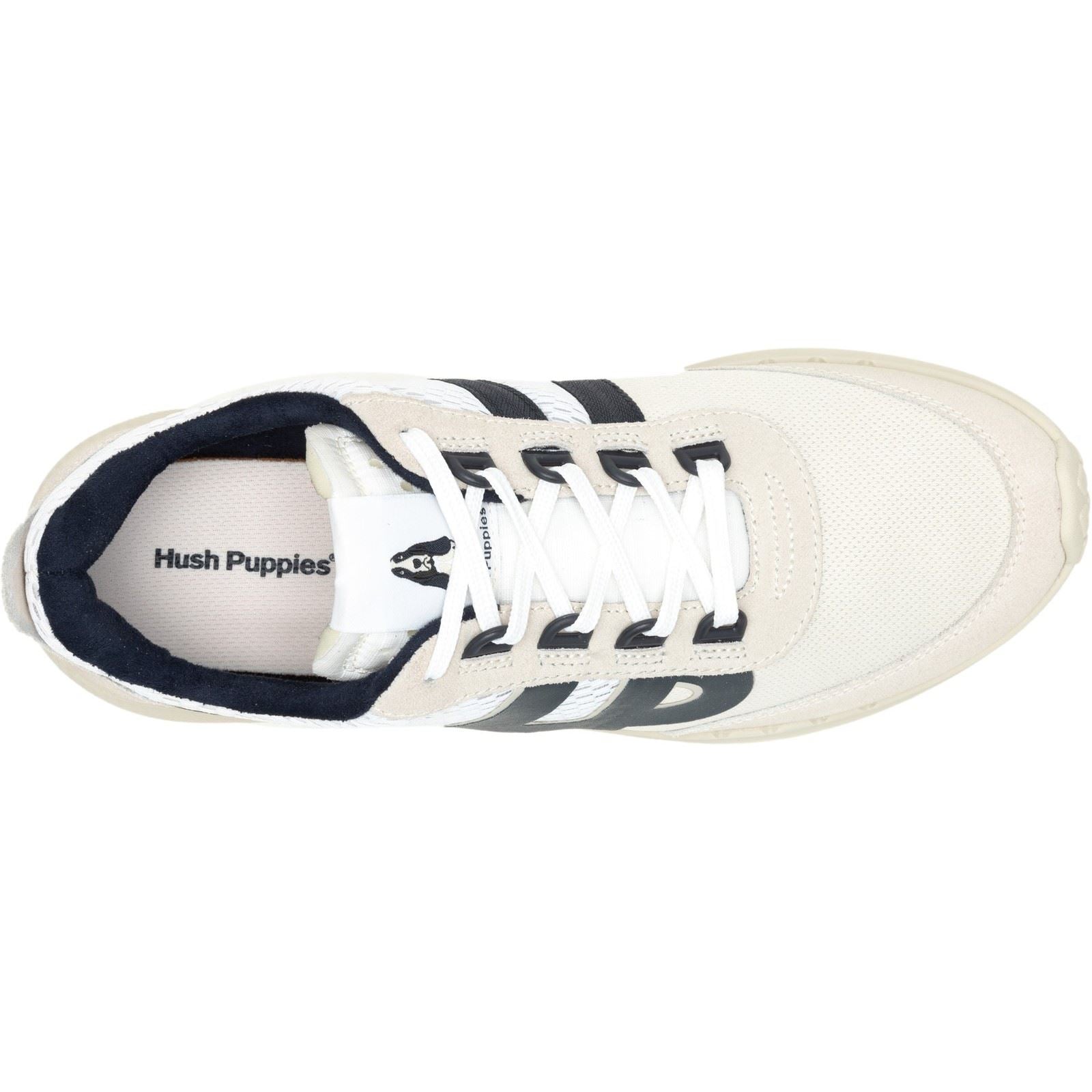 Hush Puppies Seventy8 Retro Runner Suede Men's White Sneakers
