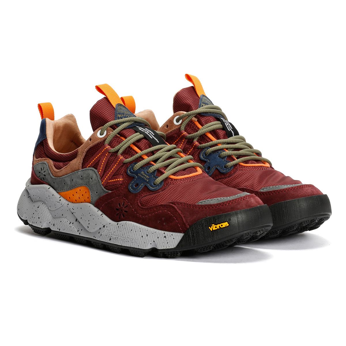 Flower Mountain Yamano 3 Perfomance Gray/Burgundy Sneakers