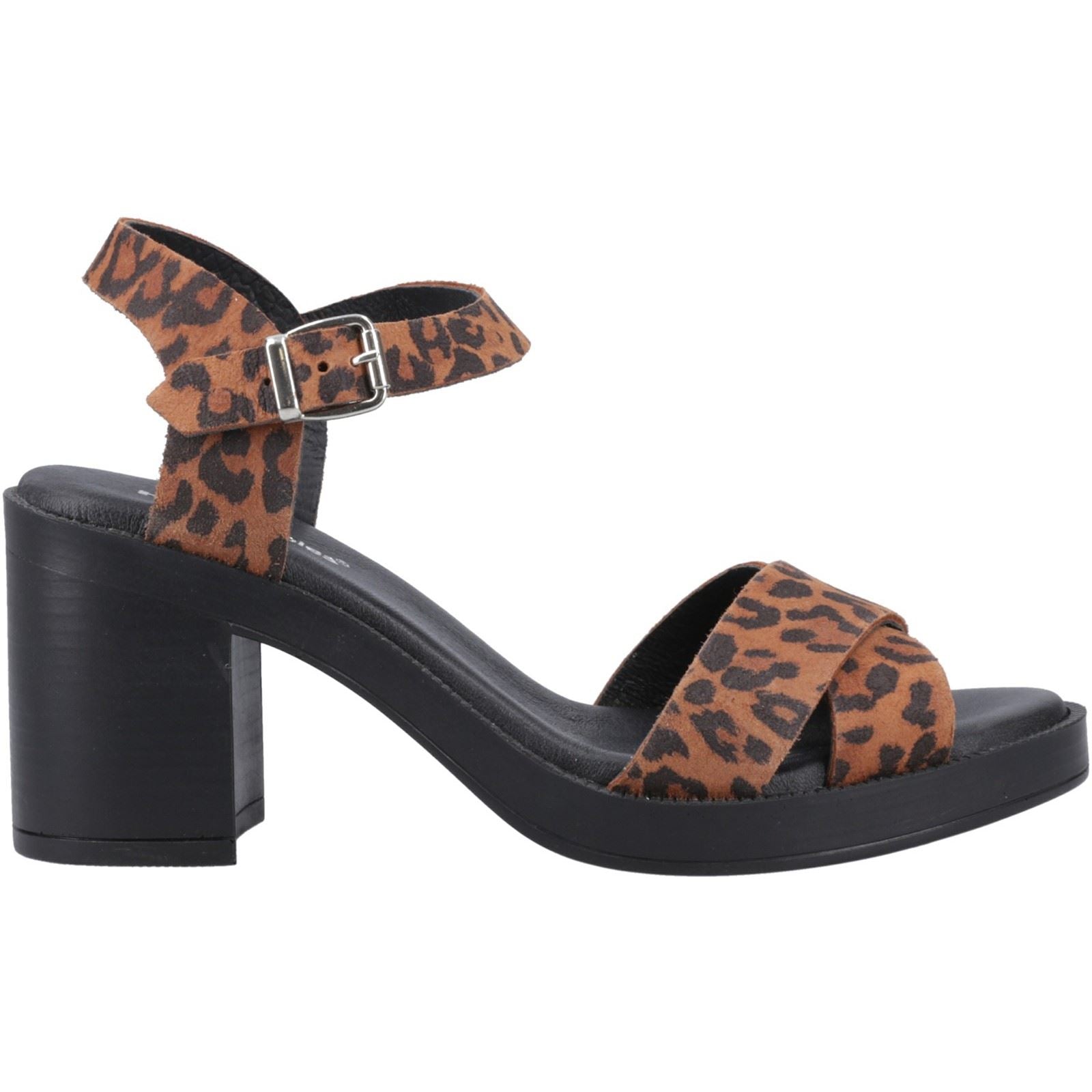 Hush Puppies Georgia Leather Women's Leopard Heels