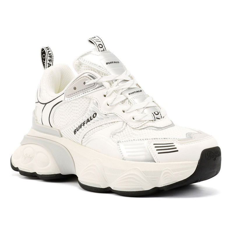 Buffalo Truck Women's White/Silver Sneakers