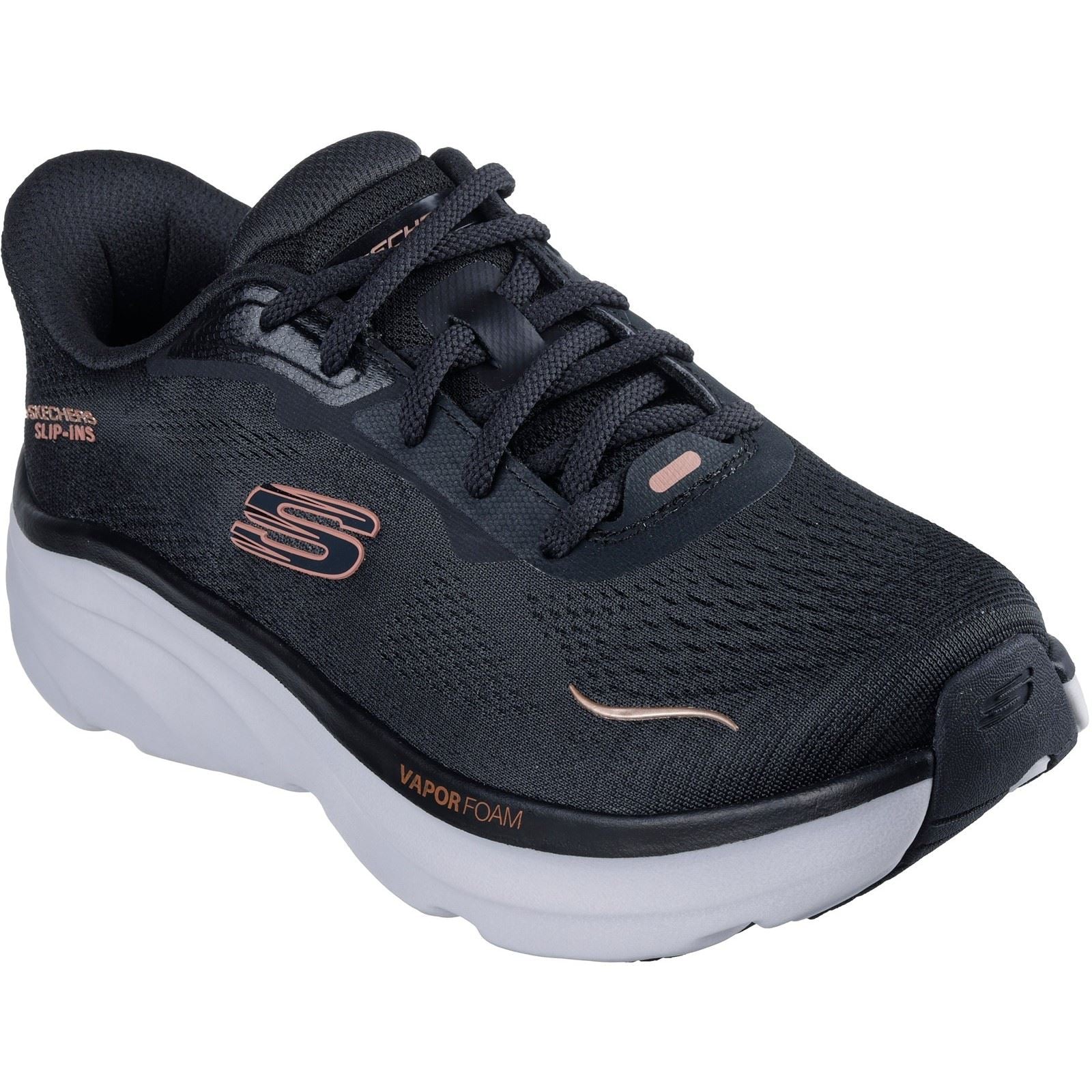 Skechers D'Lux Vapor Clear Horizon Textile Women's Black Sneakers