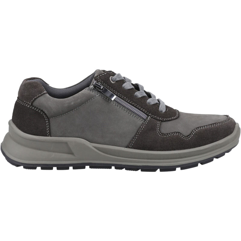 Hush Puppies Alexander Leather Men's Grey Lace-Up Shoes