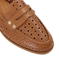 Dune Glimmered Leather Women's Tan Loafers