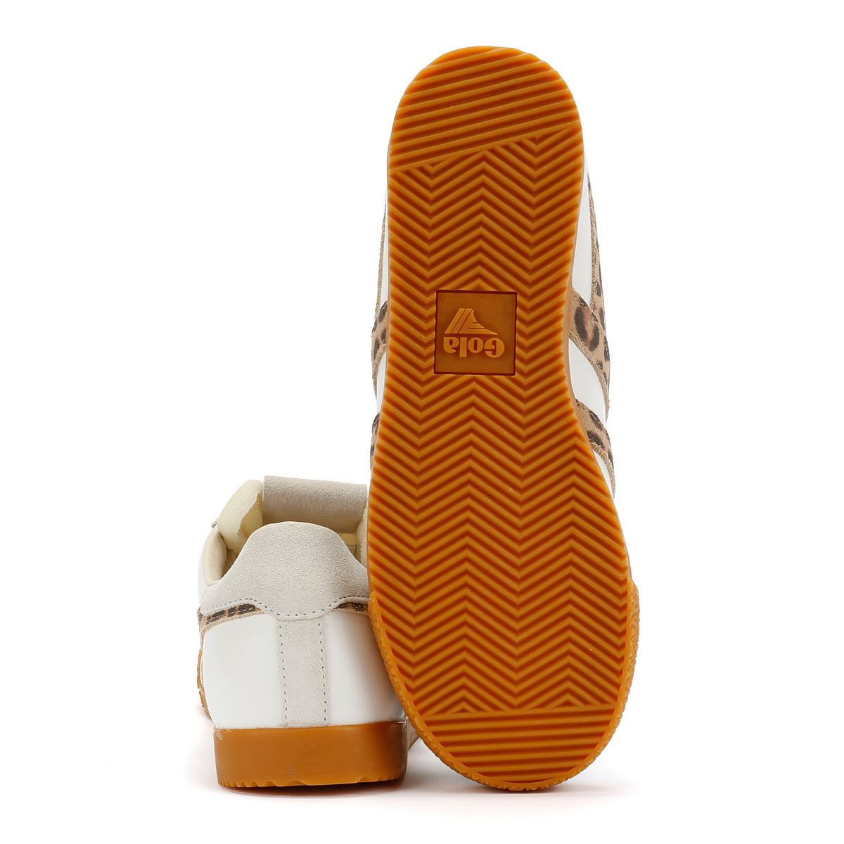 Gola Elan Leather Women's White/Leopard/Off White Sneakers