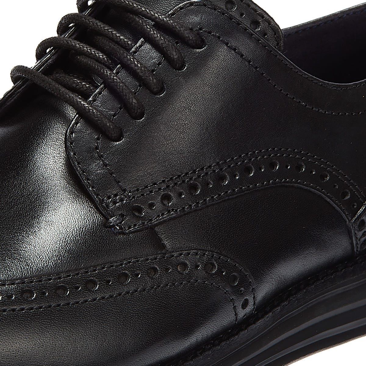 Cole Haan ØriginalGrand Wingtip Oxford Leather Men's Black Shoes