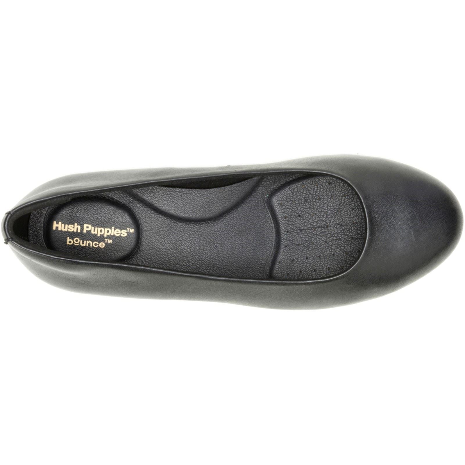 Hush Puppies Alice Flat Leather Women's Black Standard Flats