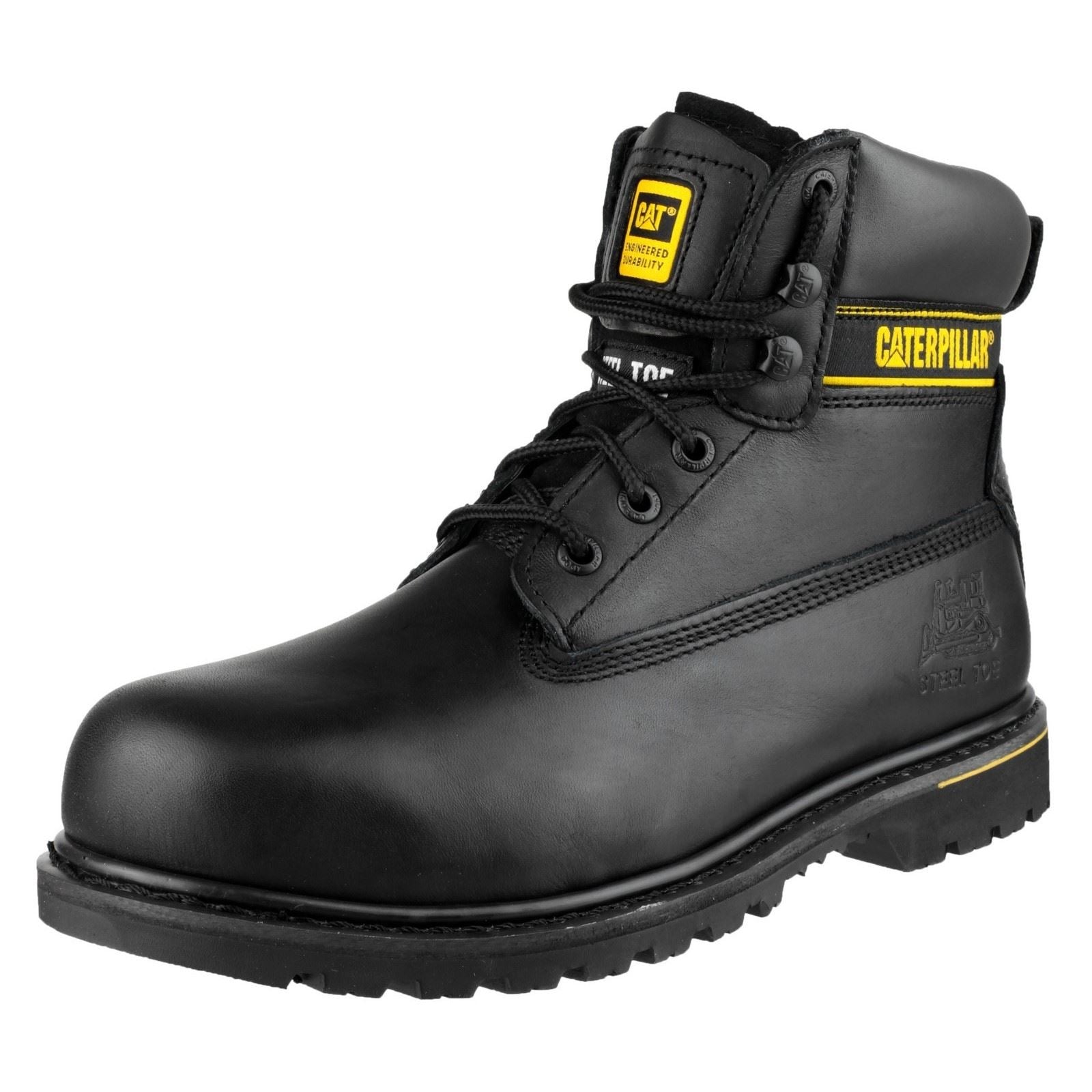 Caterpillar Holton Leather Black Safety Boots