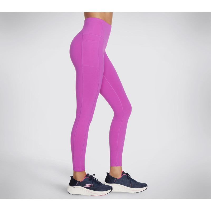 Skechers Performance GOWALK Wear High Waisted Nylon Women's Bright Purple Sports Leggings