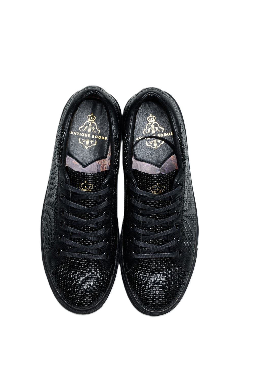 Antique Rogue Kimber Patent PU Leather Men's Black Sneakers