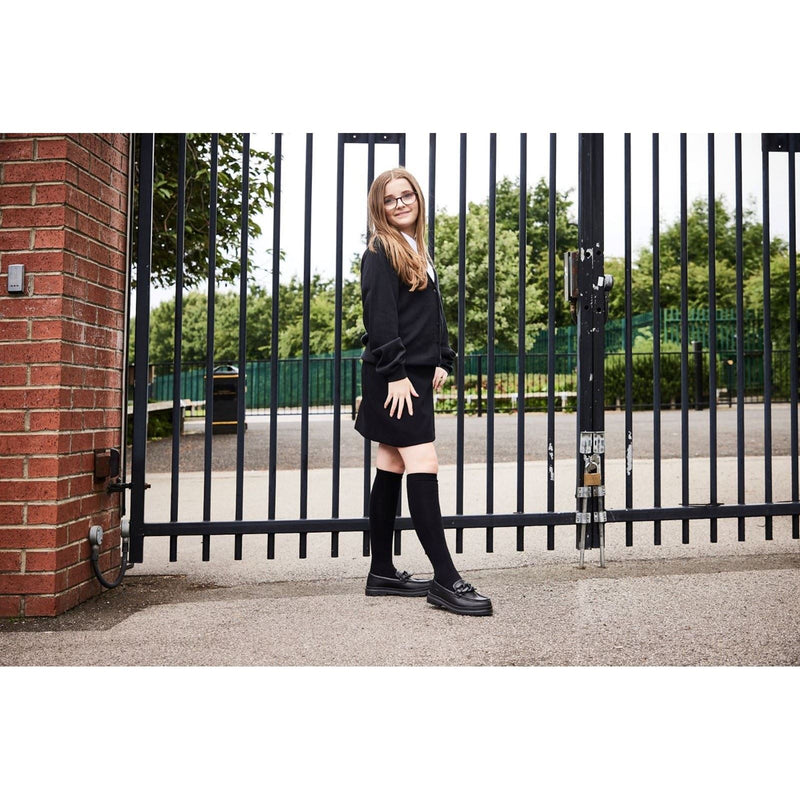 Pod Mina Leather Girls's Black Loafers