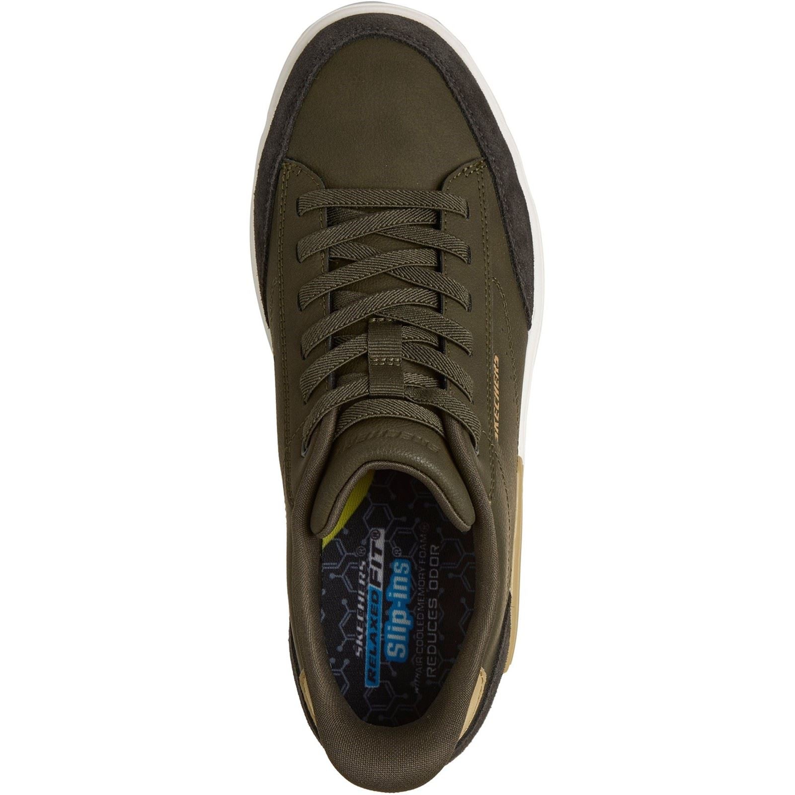 Skechers Verloma Radical Men's Olive Synthetic / Suede Trainers