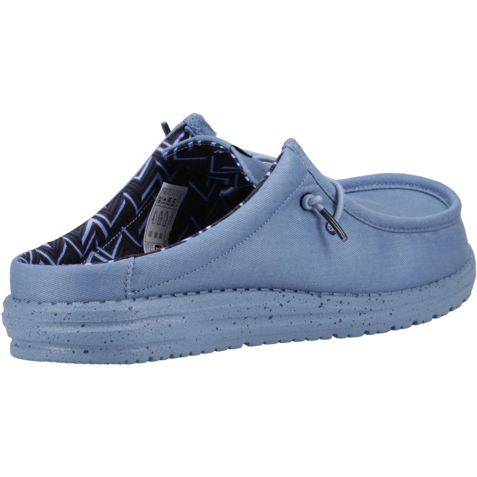 HEYDUDE Wally Slip Canvas 100% Cotton Men's Elemental Blue Slippers