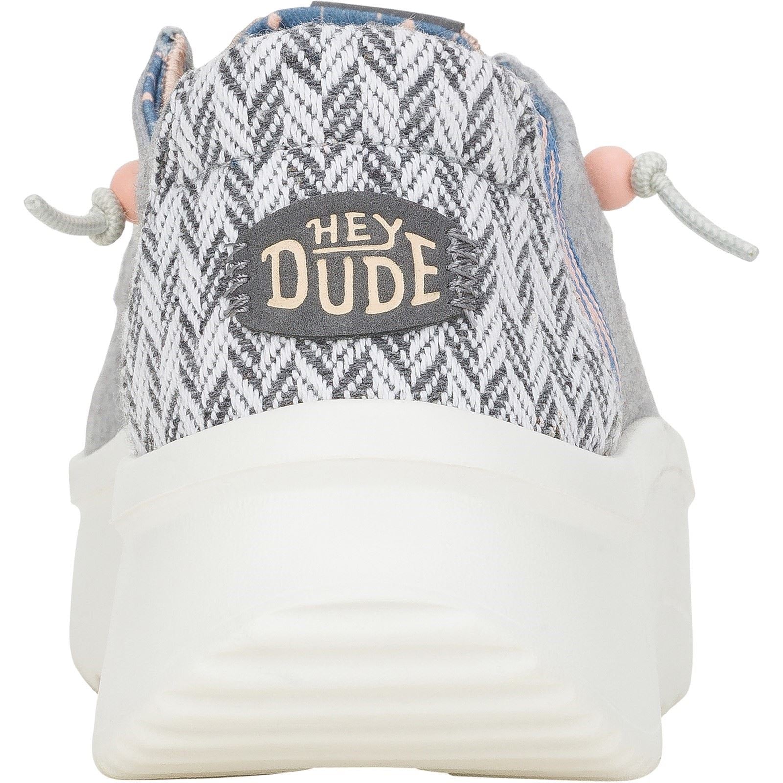 HEYDUDE Wendy Peak Chambray Woven Synthetic Women's Grey Shoes