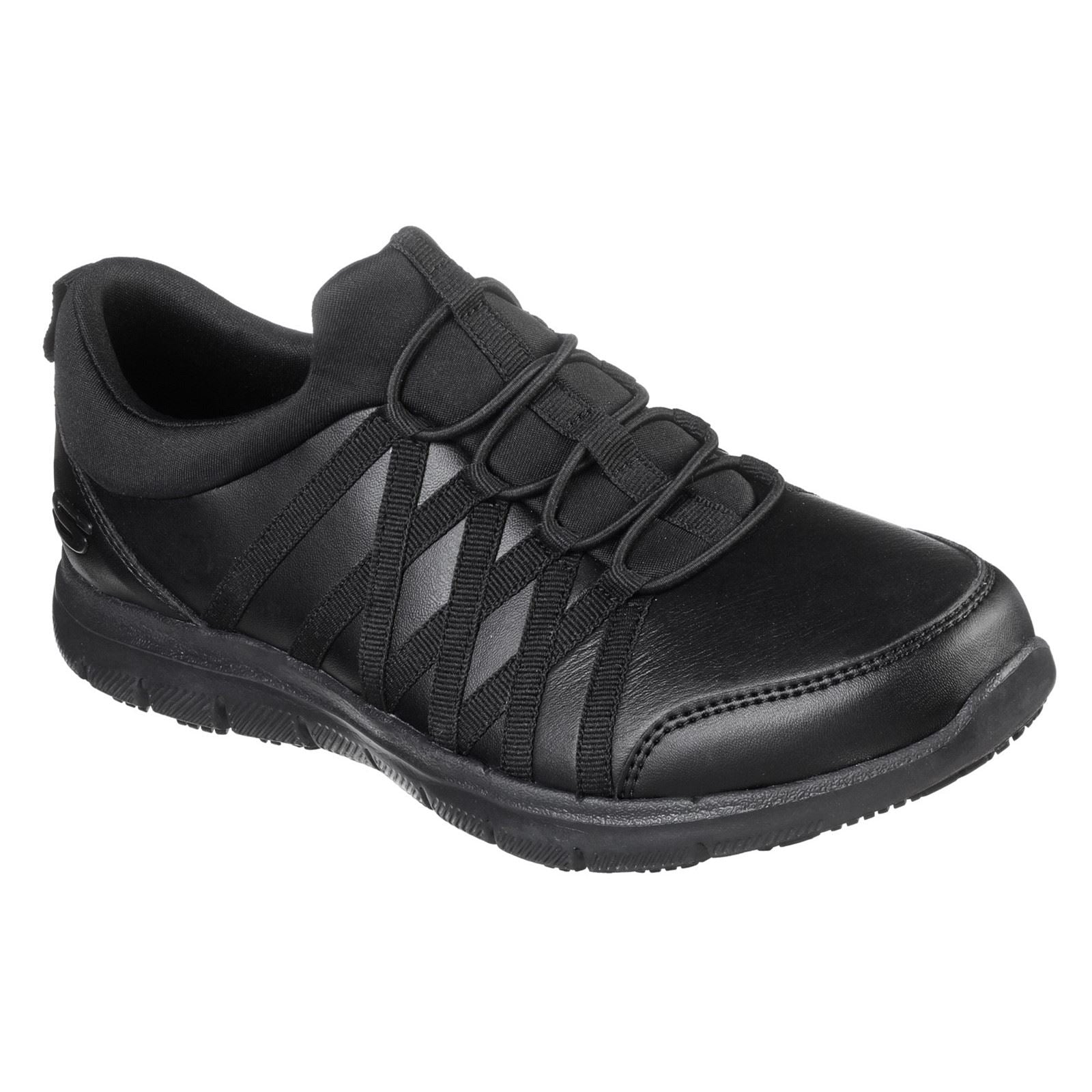 Skechers Workwear Ghenter Dagsby Leather Women's Black Sneakers