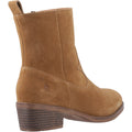 Hush Puppies Ida Stitch Boot Leather Women's Tan Heeled Ankle Boots