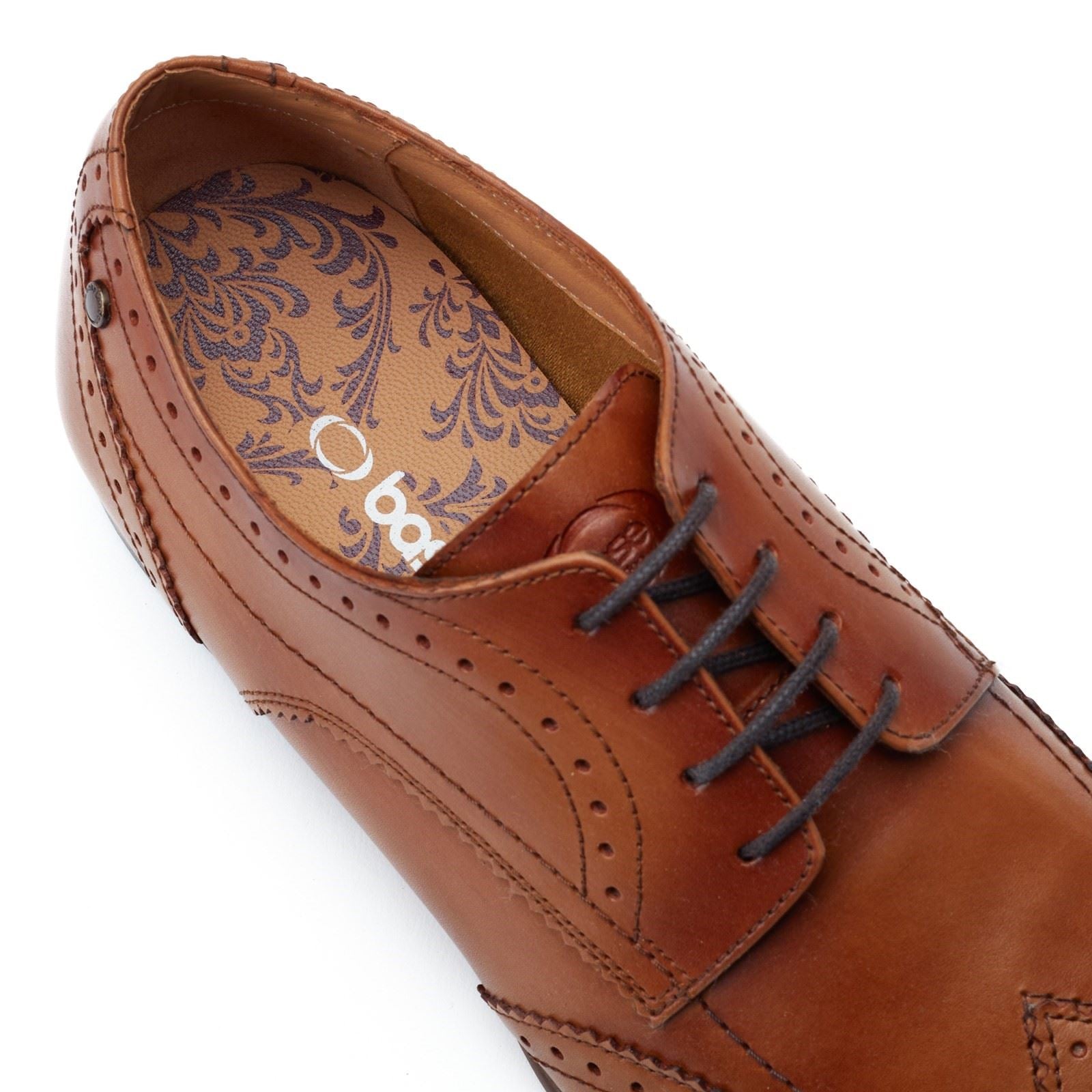 Base London Barbera Leather Men's Tan Standard Brogues Shoes