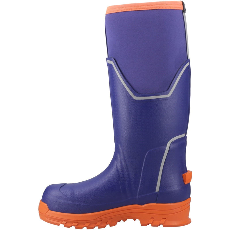 Muck Boots Grit S5 Rubber Women's Blue/Orange Wellington Boots