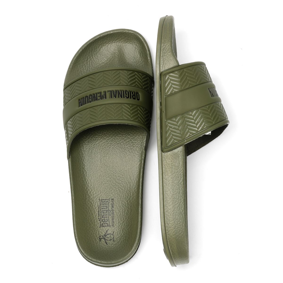 Penguin Paradise Men's Khaki Slides