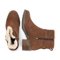 TOMS Hailey Buckle Suede Women's Dark Brown Boots