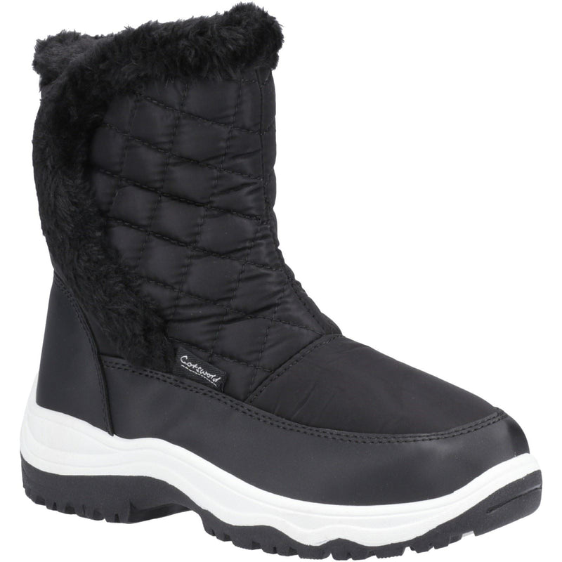 Cotswold Butterrow Textile Women's Black Winter Mid Calf Boots