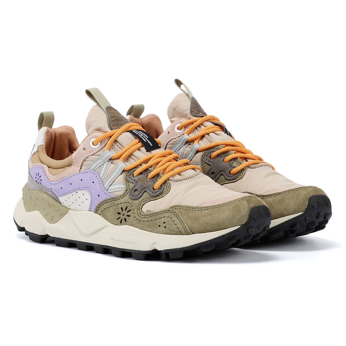 Flower Mountain Yamano 3 Suede Militare/Taupe/Violet Sneakers