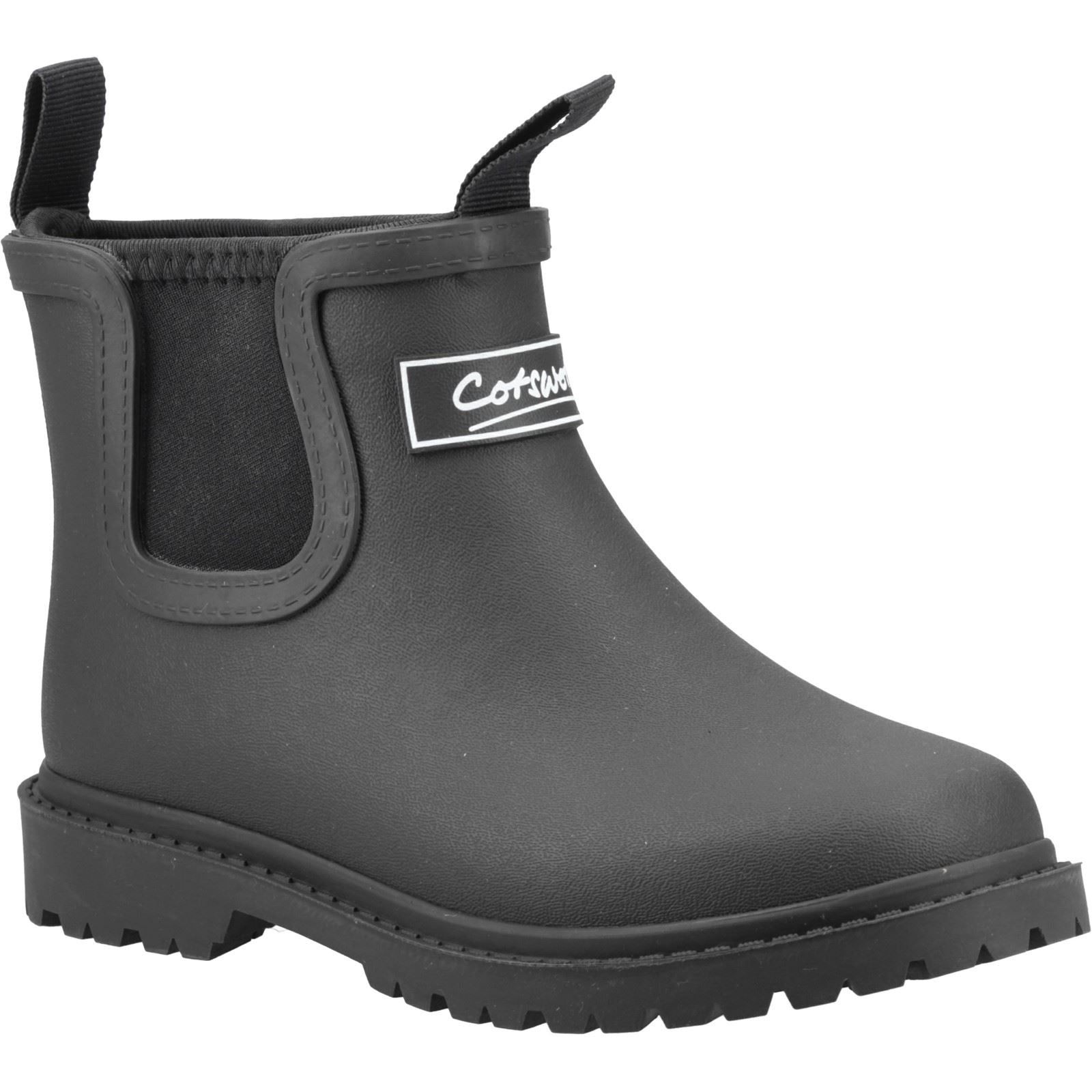 Cotswold Barton Synthetic Black Wellington Boots