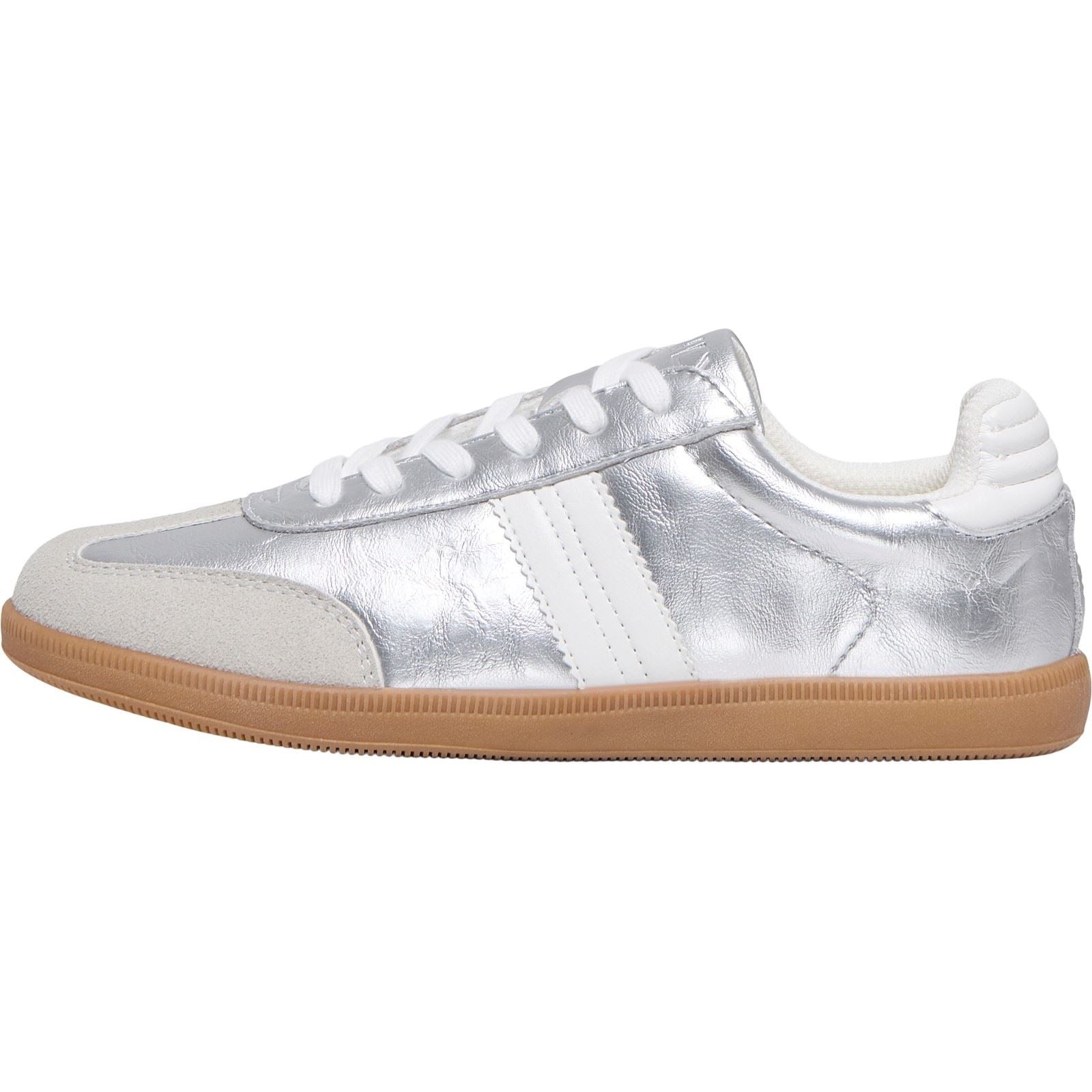 ONLY Amber Synthetic Women's Silver Sneakers