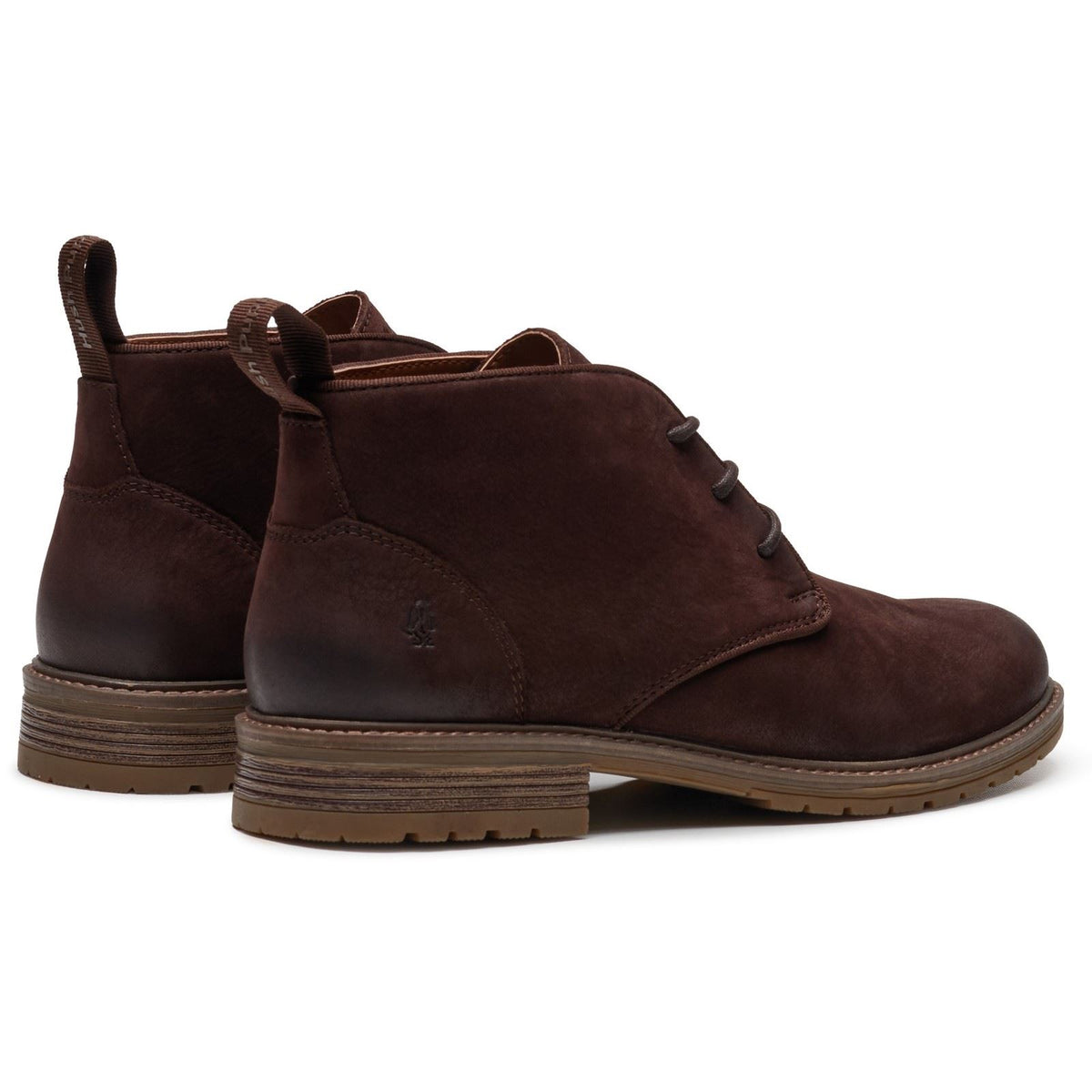 Hush Puppies Ricky Leather Men's Dark Brown Ankle Boots