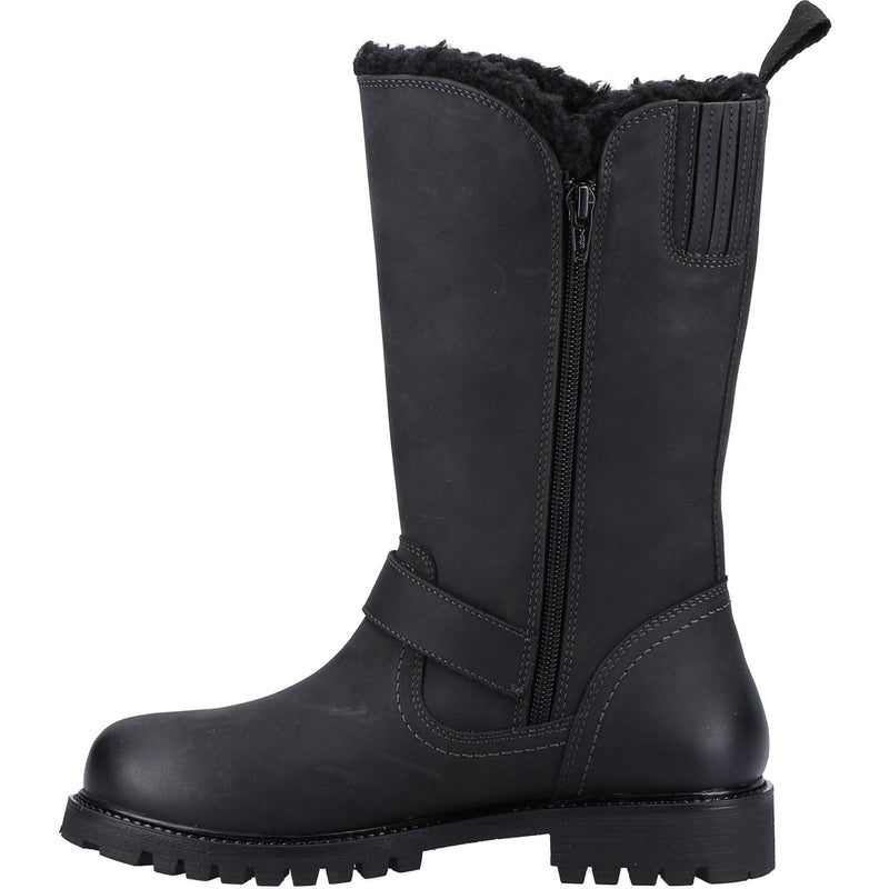 Hush Puppies Winnie Leather Women's Black Boots