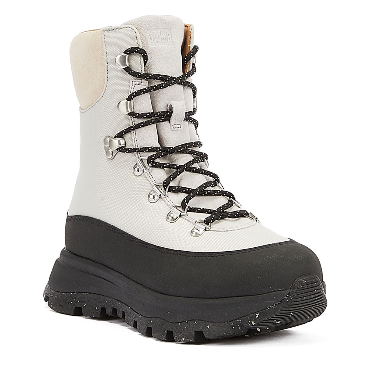 FitFlop Neo-D-Hyker Leather Women's Black/White Boots