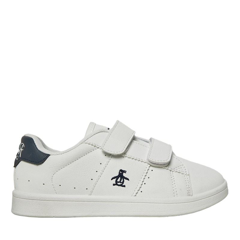 Penguin Junior Marble White/Navy Sneakers