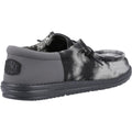 HEYDUDE Wally Funk Overdye Cotton Men's Black/Granite Grey Moccasins Shoes