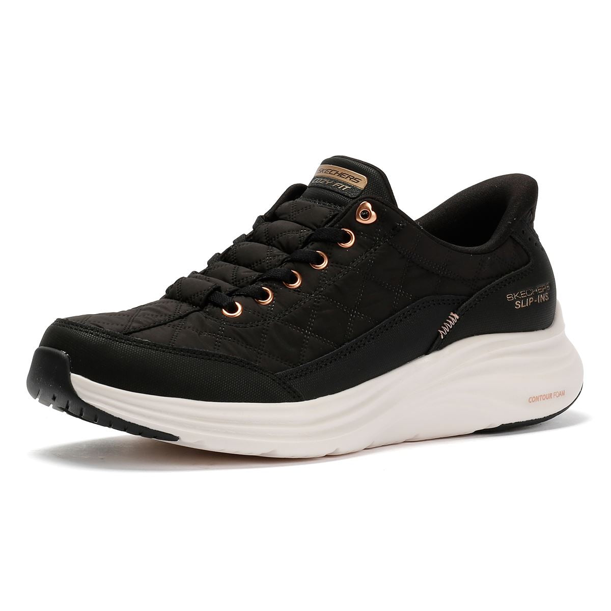 Skechers Slip-Ins Contour Foam Cozy Fit Women's Black Sneakers