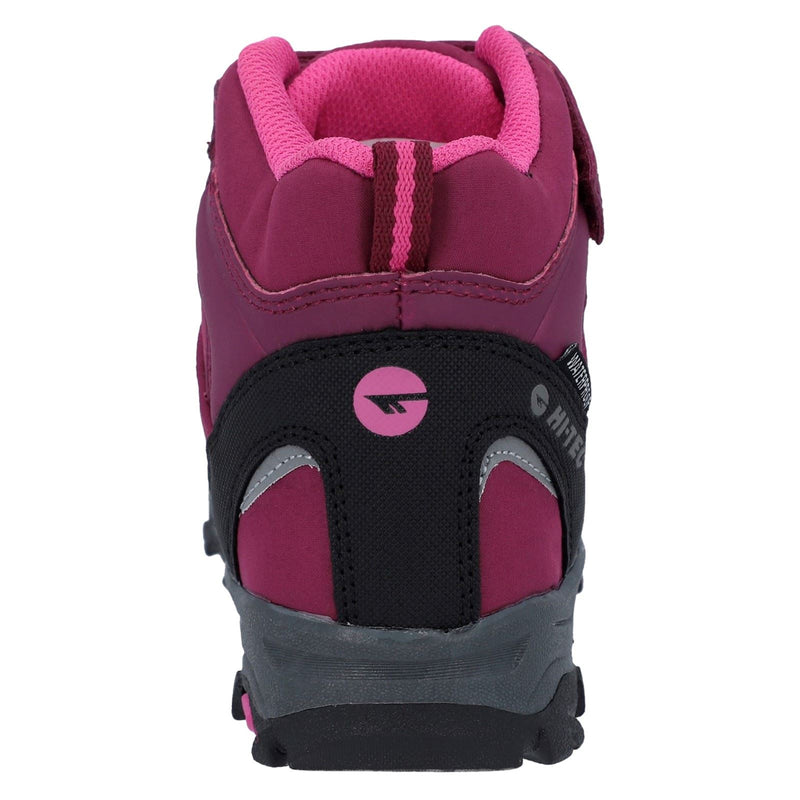 Hi-Tec Blackout Mid Synthetic Soft Shell Girls's Dark Rose/Fuchsia Hiking Boots
