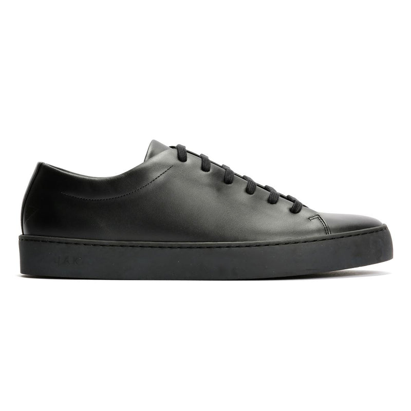 JAK Royal Leather Men's All Black Sneakers