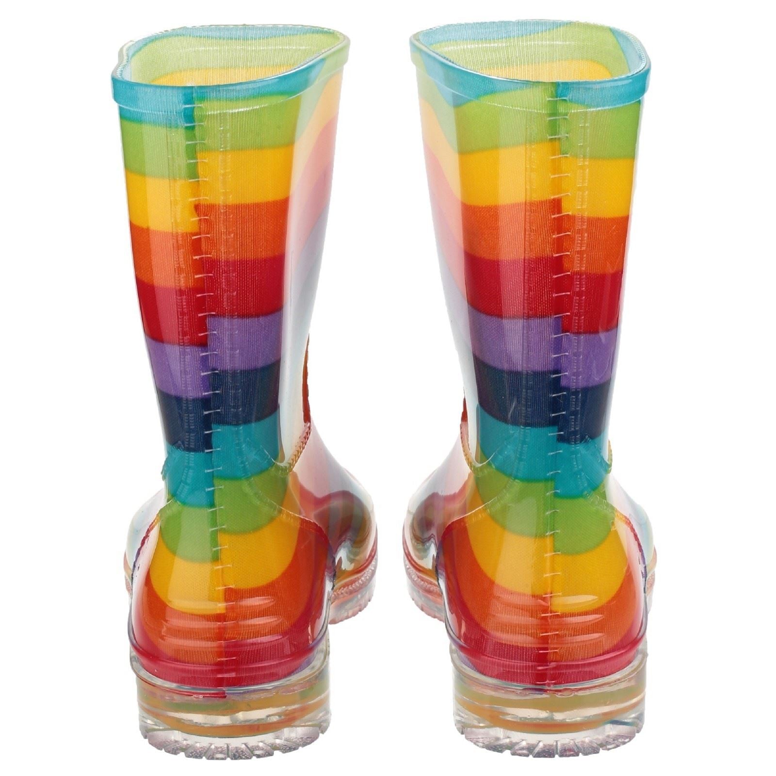Cotswold PVC Jnr PVC Girls's Rainbow Wellington Boots