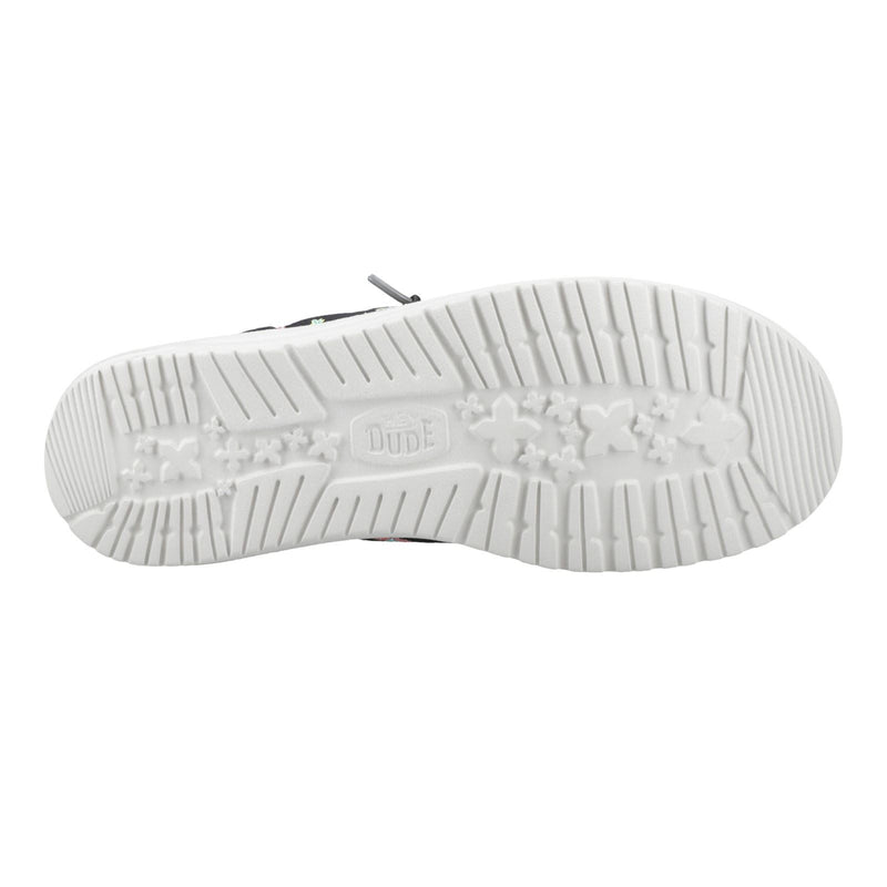 HEYDUDE Wally Funk Party Palm Cotton Men's Black/Multi Moccasins Shoes