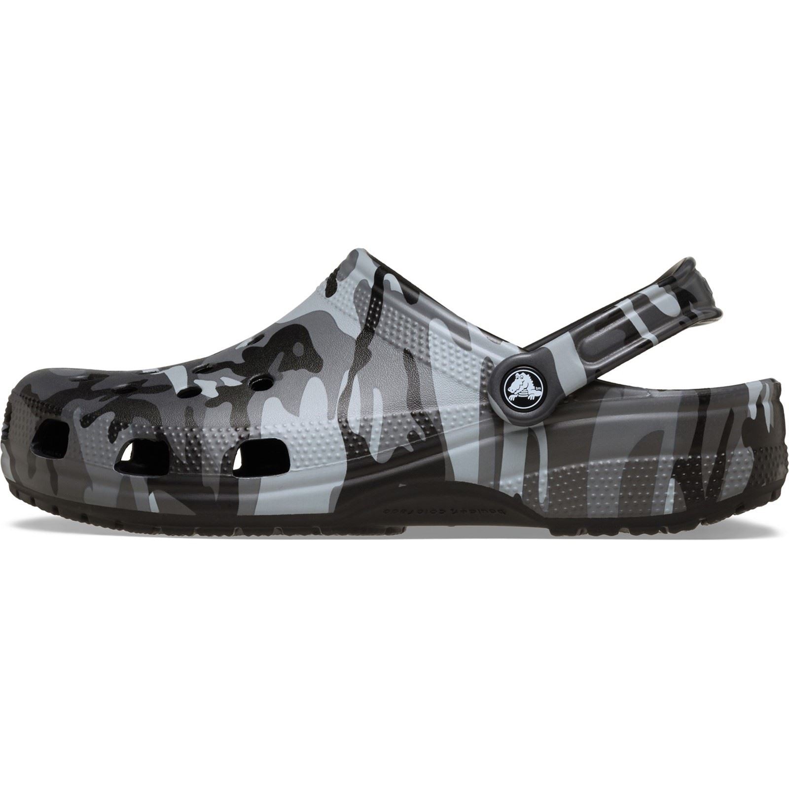 Crocs Classic Camouflage Thermoplastic Women's Black/Slate Grey Sandals