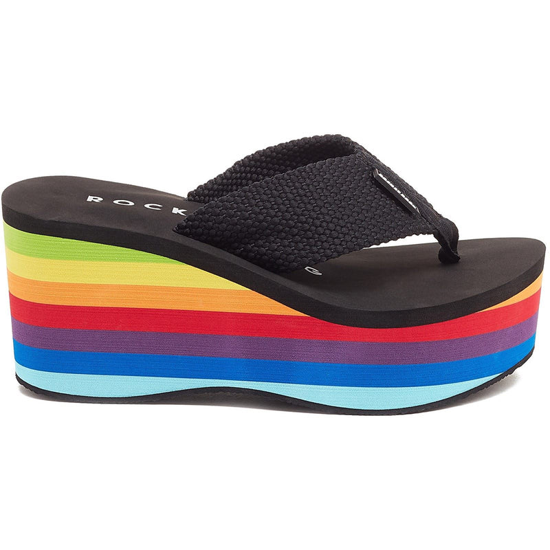 Rocket Dog Crush Cotton Women's Black Wedges