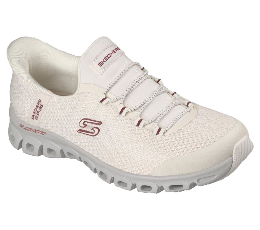 Skechers Slip-Ins Glide Step Vibey Mesh Women's White Sneakers