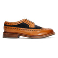 Chapman & Moore Longwing Brogue Leather/Suede Men's Tan/Navy Shoes