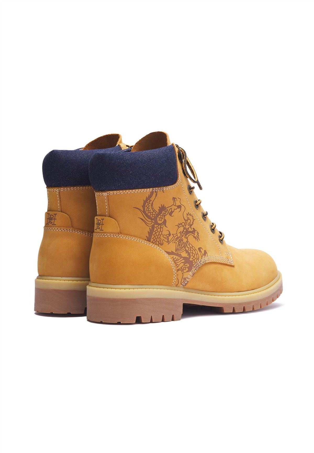 Ed Hardy Dancing Dragon Nubuck Men's Tan Boots