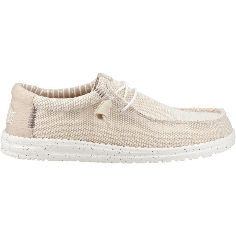 HEYDUDE Wally Stretch Sox Synthetic Men's Irish Cream/Egret Moccasins Shoes